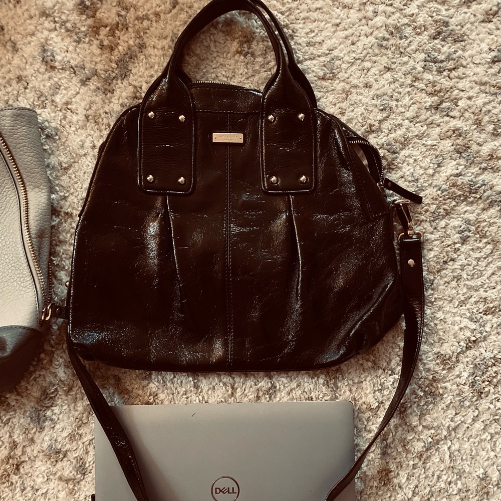 Kate Spade large black bag with shoulder or crossbody strap- fits laptop